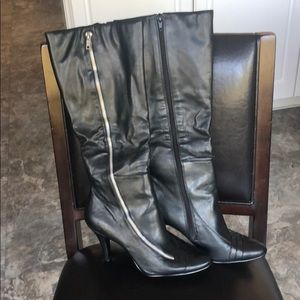 Vintage knee high zipper boots